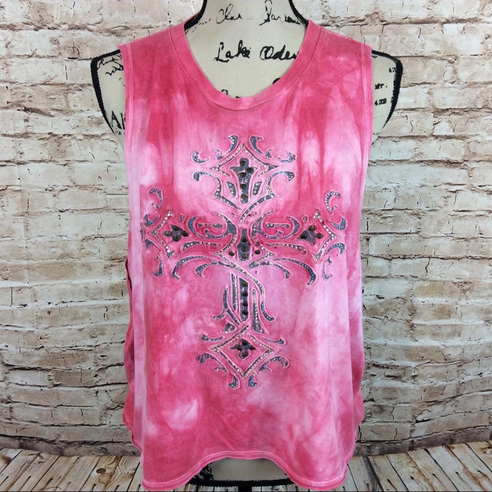 American Age Oversized Bling Tank Top